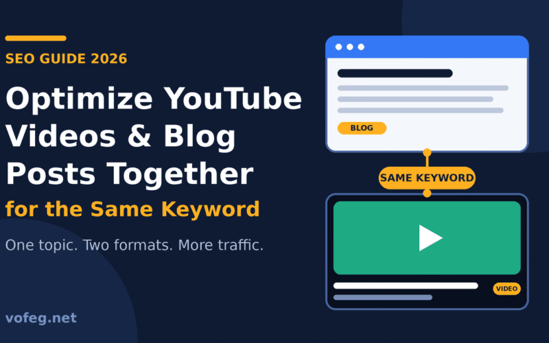 Optimize youtube videos blog posts same keyword