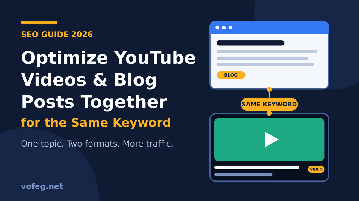 Optimize youtube videos blog posts same keyword